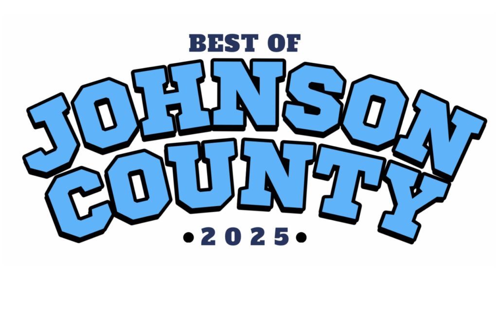 Logo that says 'Best of Johnson County 2025' in big bold letters. This KC medical spa was voted onto this list because of their dedication to their patients.